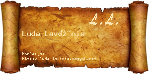 Luda Lavínia névjegykártya